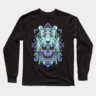 Tiger Head Skull V.4 Long Sleeve T-Shirt